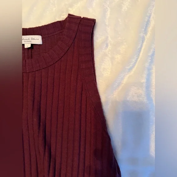Michael Stars Sleeveless Burgundy Dress - Picture 5 of 11